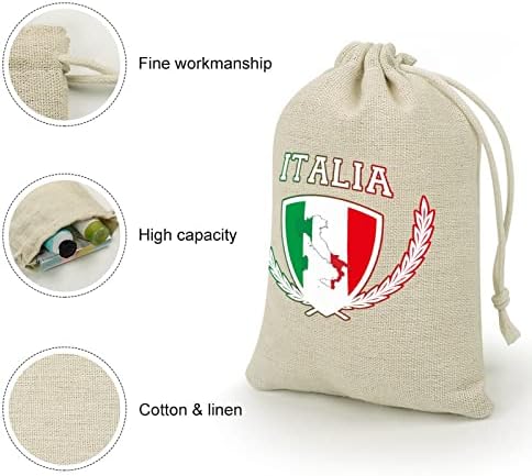Знаме на италија Симболи Врвки Торби За Складирање Торбички За Подароци За Бонбони За Повеќекратна Употреба Преклоплив И Компактен Повеќенаменски