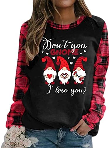 Ликтионе женски карирани ракави за џемпери на ракав, печатено крпеница пуловер o вратот долги ракави кошули лабава врвот