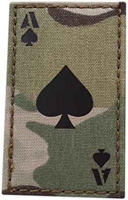 IR Multicam Ace of Spades Dead Mead Card 2x3.5 Морална тактичка кука лепенка
