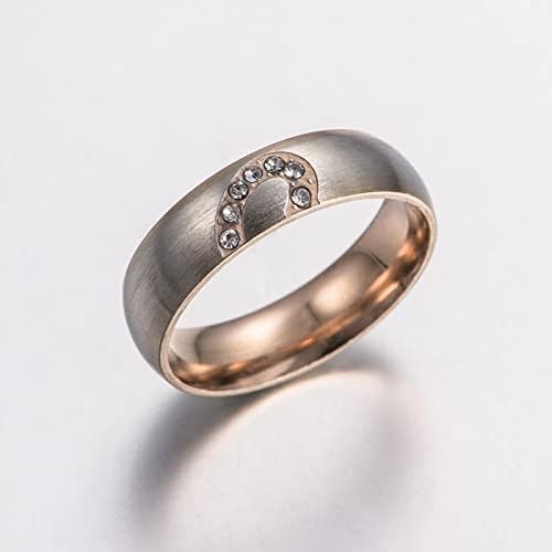 2023 Нов едноставен титаниумски челик прстен женски ринг -цртан филм симпатичен накит прстен лежерен прстен