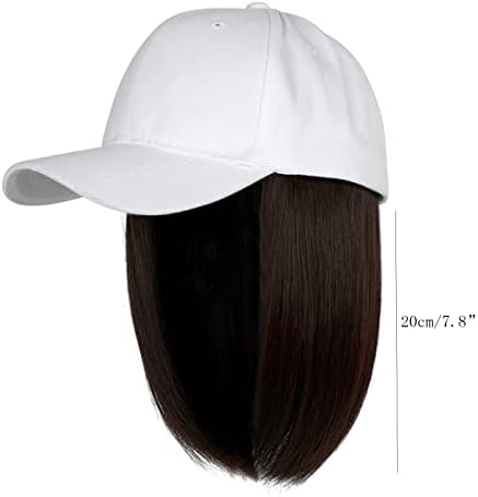 Кратка боб фризура што може да се отстрани перика капа за жени безбол капа со екстензии за коса права девојка пепел руса мешавина од белило