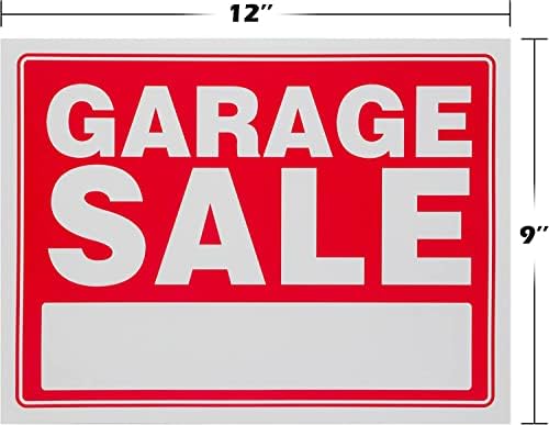 Знаци за продажба на гаража, 12 x 9, водоотпорна пластика