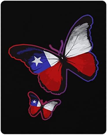 Пеперутка Тексас Знаме Ќебе Мека Полиестер Кревет Ќебе За Домашно Патување Кампување