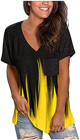 Женски Кошули Облечени Секојдневни За Празници, Блуза За Жени Дневни Лабави Врвови Мека Блуза Со Кратки Ракави