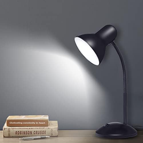 LED-ламба за предводена биро на Yeximee, прилагодлива ламба за маса на вратот од црна гуска, ламби за студии за очила за спална соба,