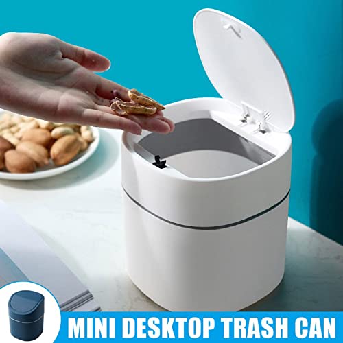 Abecel Trash Can, Mini Desktop Мултифункционално ѓубре може да ги чува домашните додатоци за корпи за складирање со капаци за отпадоци за отпадоци