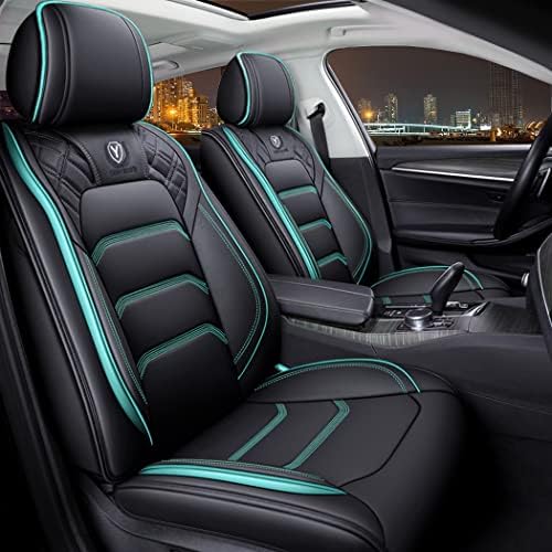 Yxqyoeoso удобно кожено автомобилско седиште за автомобили опфаќа 5 седишта целосно сет универзално вклопување