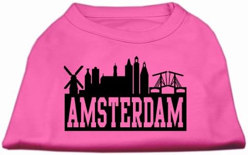 Амстердам Skyline екранот за печатење кошула светло розова sm