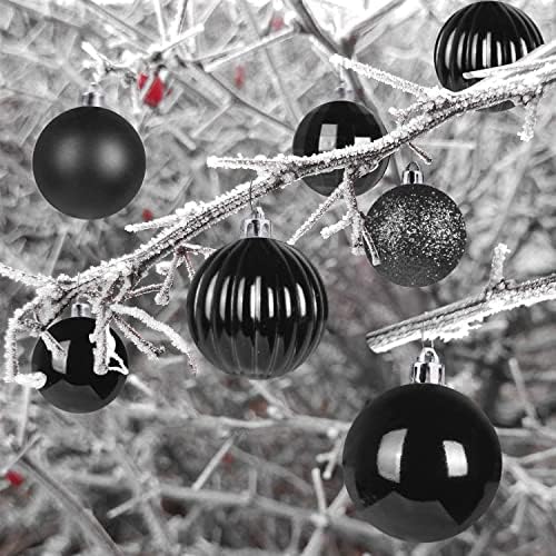 Божиќни топчиња украси, 36 парчиња Декорација на новогодишна елка што висат украси за виси топка за Божиќни дрвја венчални свадбени