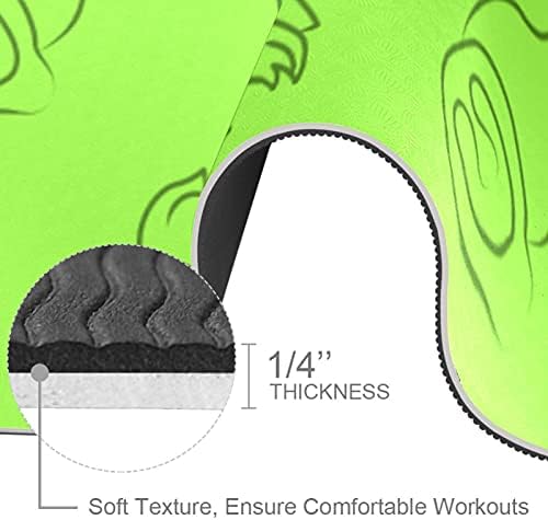 6мм Екстра густа јога мат, овошје зелена шема печати еко-пријателски вежби за вежбање душеци пилатес мат
