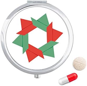 Апстракт Божиќ Цвет Оригами Шема Пилула Случај Џеб Медицина Кутија За Складирање Контејнер Диспензерот