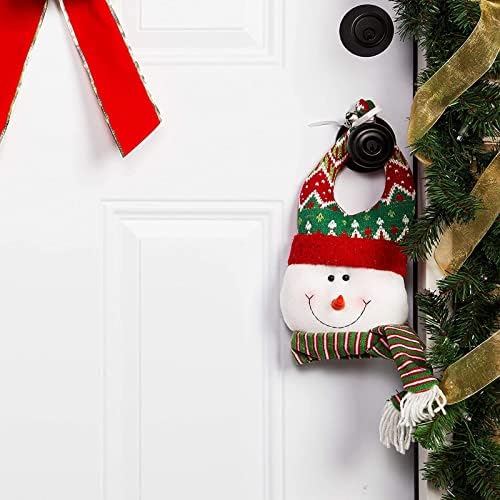 Божиќни Закачалки За Врати, Кадифен Снешко И Празнични Украси На Дедо Мраз