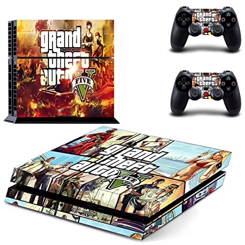 За PS5 Disc - Game Grand GTA Theft и Auto PS4 или PS5 налепница за кожа за PlayStation 4 или 5 конзола и контролори Декал Винил ДУЦ -5210