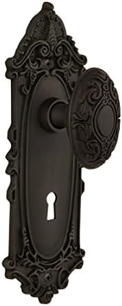 Носталгичен Магацин Викторијанска Плоча Со Клучалка Викторијанско Копче, Приватност-2.375, Бронза Нанесуваат Масло