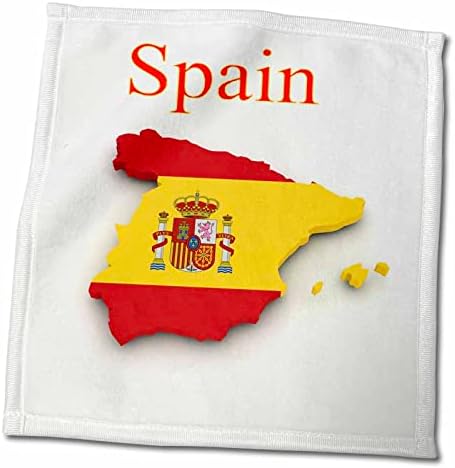 3drose Слика на егзотична мапа на Шпанија и заптивка во бои на знаме - крпи