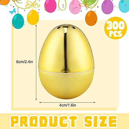 Сосација 120 Парчиња Златно Јајце 2,4 Инчни Велигденски Јајца Пластични Пополнети Златни Велигденски Јајца Рефус Метални Јајца За Велигденска
