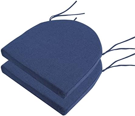 Влошки на столчето Micushion 18x18 инчи за трпезариски столици 2 пакувања со врски што не се лизгаат со перниче за седиште со патент со патенти