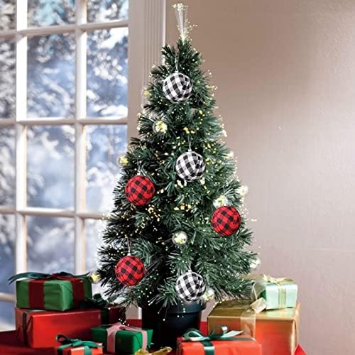6pc Божиќна декорација 7см Божиќни украси за божиќни топка Поставете украси за новогодишни елки Шарена топка Божиќно приврзоци гроздобер