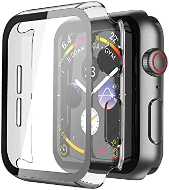 Цврстината на „Епл за часовници“, компатибилен со Apple Watch SE/6/5/4 Temered Glass Apple Watch Case со вграден заштитник на