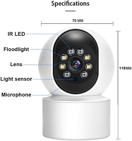 Fan Ye 3PCS 5MP Camera WiFi Video Indoor Security Home Baby Monitor IP CCTV безжична веб -камера ноќно гледање паметно следење на EU Plug