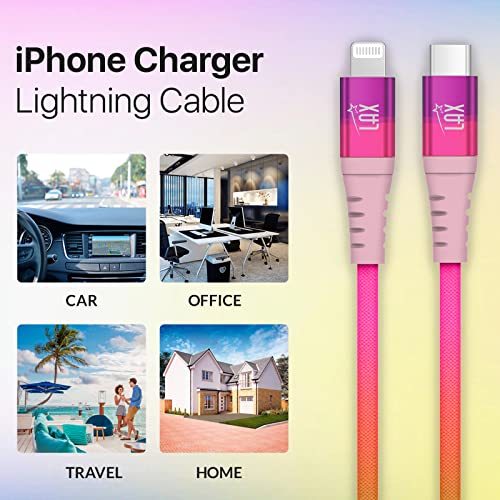 Lax Gadgets USB C до молња кабел - Сертифициран кабел за молња на Apple MFI за iPhone 14/14 Plus/14 Pro/14 Pro Max, iPad, iPod -
