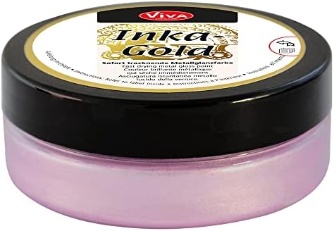 Вива Декор® Инка Златна метална акрилна боја - комплет боја за занаетчиска боја-бои со ефект - занаетчиски бои акрилни комплети-нанесете, полирајте-готово!