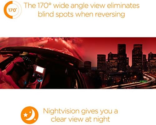XO Vision HTC35 Универзална Резервна Камера За Заден Поглед Со Висока резолуција Со Висока дефиниција Со Ноќно Гледање, Агол На Гледање Од 170 Степени