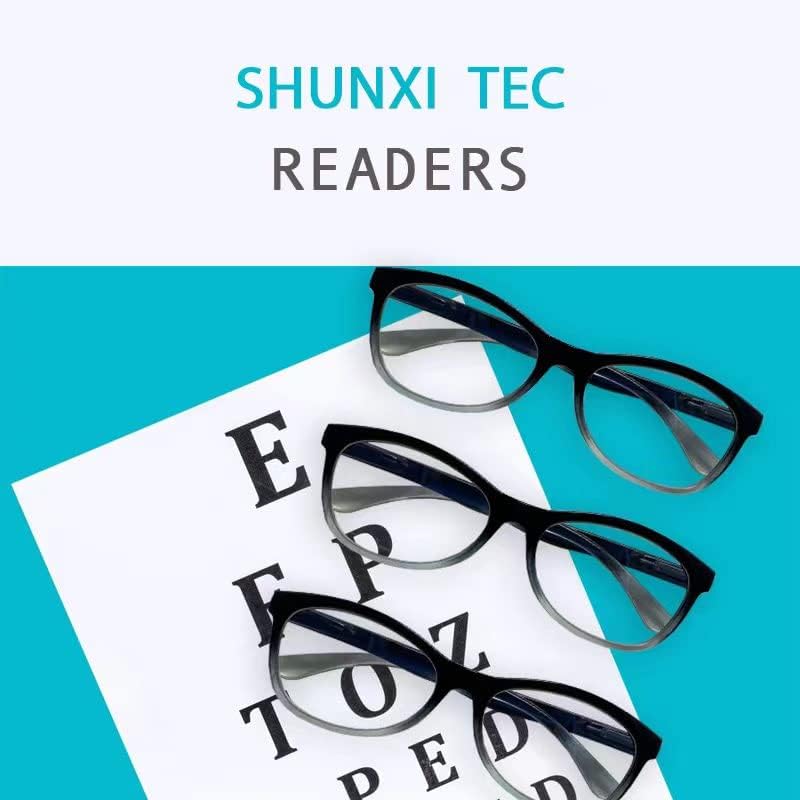 Шункси Еден Моќ Авто Фокус Читателите Сина Светлина Блокирање Очила За Читање Визија Фокус Автоматско Прилагодување На Очилата