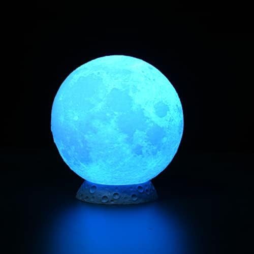 3Д Светилка За Месечина, 16 Бои Затемнето Ноќно Светло За Расадник Со Држач, Поставување Време, Далечинско &засилувач; Контрола