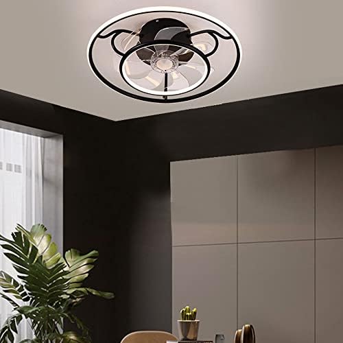 KMYX 40W LED акрилна лампир Нордиска едноставна модна тавана вентилатор ламба затемнување со далечински лустер спална соба