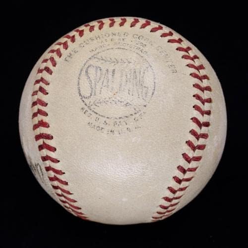 Премногу ретко Арки Воган потпиша на бејзбол на Фрик Бејзбол 1930 -тите HOF D.1952 JSA LOA - Автограмски бејзбол