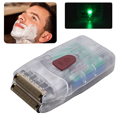 Електричен брич, USB полнење лебдечки двојно сечило водоотпорен транспарентен школка влажна сув бричење за мажи