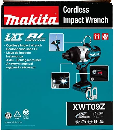 Makita XWT09Z LTHITIUM-ION без безжичен вртежен вртежен вртежен клуч на вртежен момент, 18V/7/16 “