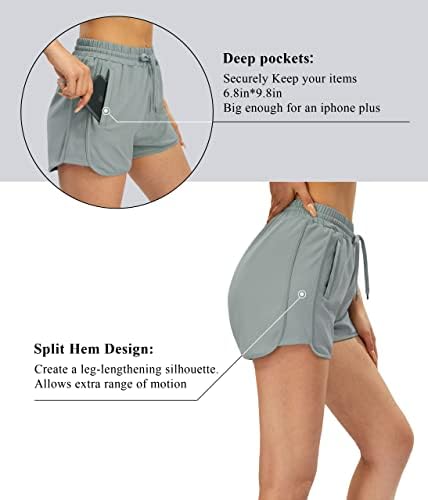 Afitne Women's Lounge Shorts Shorts 4 Way истегнат лабава вклопена јога џогер шорцеви меки удобни високи половини