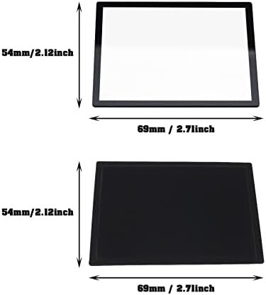 2 парчиња Екран Леќа Пластичен Капак Со Пониска Рамка Компатибилен Со Nintendo DS Lite Топ Екран Игра Случај Леќа рамка 69x54mm Црна