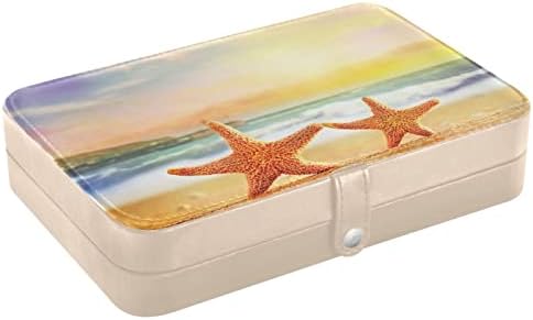 innewgogo Starfishs Летна Плажа Мала Кутија За Накит Стп Кожен Организатор На Накит Организатор За Патување Обетки За Продажба На
