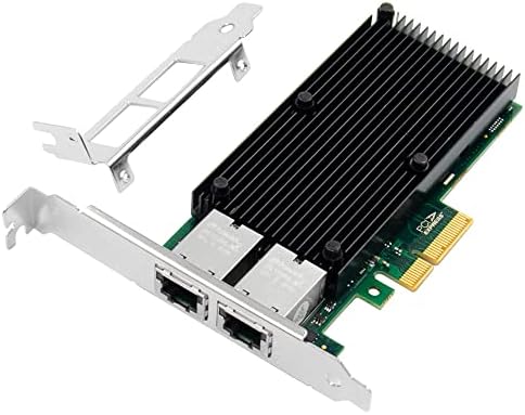 XZSNET 10G мрежна картичка со Intel X550 чип, 10 GB PCI-E NIC Споредба со Intel X550-T2, Dual RJ45 Port PCI Express Ethernet адаптер за поддршка