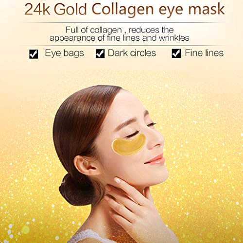 Убавина за нега на кожата злато во прав Око колаген го навлажнуваат внатрешните и надворешните унисекс лични маски за жени