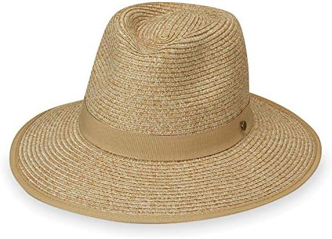 Компанија на Wallaroo Hat Company Women's Gabi Ponytail Fedora - UPF 50+ - лесна - прилагодлива - пакувачка - средна