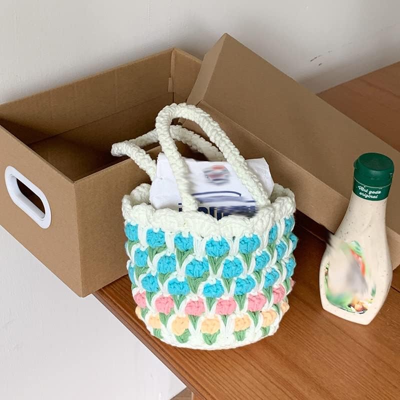 Гпзм цветна торба самостојна рачна торба за плетење волна капчиња подарок за плетење