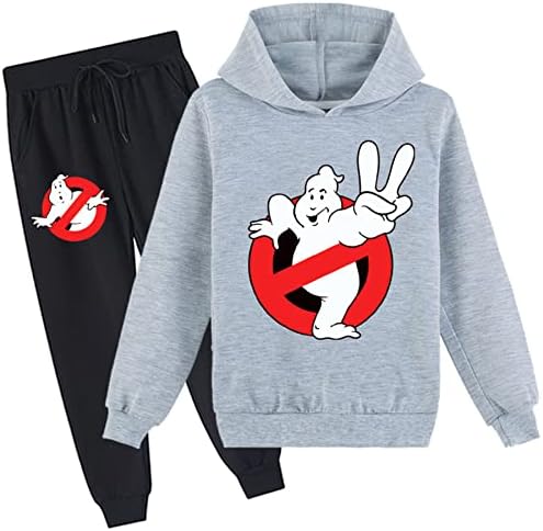 Jotolan Unisex Kids 2 Piect Pullover Hooded Outfits-Comfy Soft Sweatshirt и џемпери-Ghostbusters Tranksuit for Teen Teen Teen