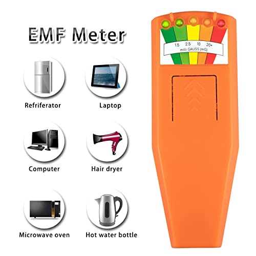 LED EMF метар магнетно поле детектор за лов на духови Паранормална опрема Детектор за преносен EMF читач Тестер за домашни инспекции,
