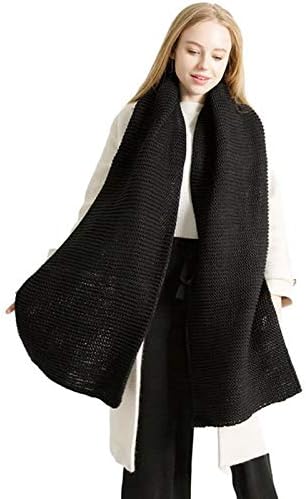 Uxzdx cujux мода зимска густа топла женска плетена рачно изработена шамија ретро -обична цврста боја плишана кампања за биб
