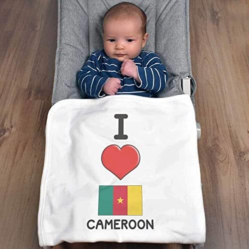 Азиеда „Јас го сакам Камерун“ памучно бебе ќебе / шал