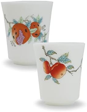 2.3 мл,Комплет од 2, порцеланска чаша За Чај, со различни Рачно нацртани модели на цвеќиња и птици во традиционален Кинески стил.,