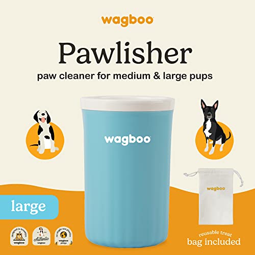 Wagboo Portable Dog Clean Cleans Bruss Brush Barge Pawlisher | Лесно миење сино, материјали за капење со силиконски кучиња, миење