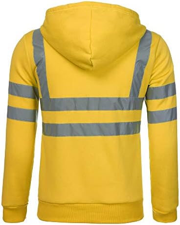 Wenkomg1 unisex hi vis vis ordod ordo ordie class 3 рефлексивна облека безбедност со висока видливост џемпер џемпер со долги ракави со качулка јакна
