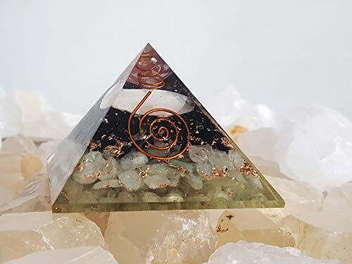 Генератор на енергија на Sharvgun Green Aventurine Black Tourmaline Reiki лековити кристал оргон пирамида емф заштита и медитација Јога