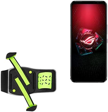 Фудбал за Asus Rog Phone 5 Pro - FlexSport Armband, прилагодлива амбалажа за тренинг и трчање за Asus Rog Phone 5 Pro - Stark Green
