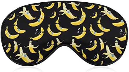 Смешни банани со очила меки маски за очи со прилагодлива лента лесна удобна слепило за спиење